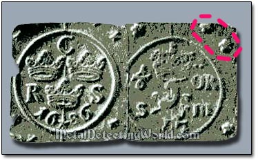 Klippe 1686 1/6 Ore Swedish Coin