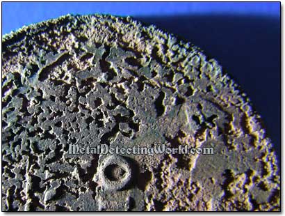 Damaged Coin Surface Up Close