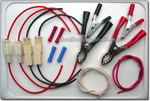 Alligator Clips, Battery Clamps, Connectors and Plastic Coated Stranded Wires
