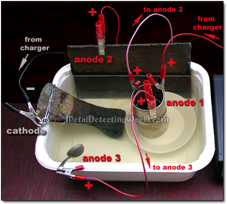 Correct Polarity in Electrolysis Setup