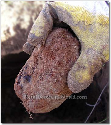 Dug Rusty Forged Iron Bloom, circa 16th-17th Century