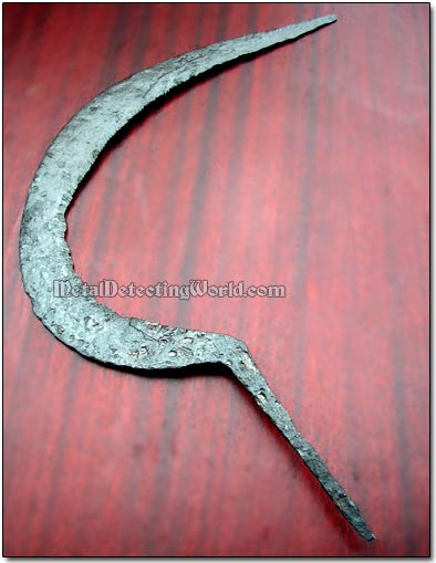 A Sickle After Being Derusted by Electrolysis