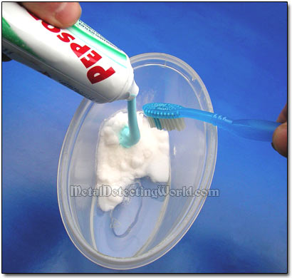 Mixing Baking Soda with Toothpaste and Water