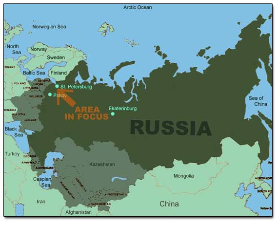 General Map Of Russia