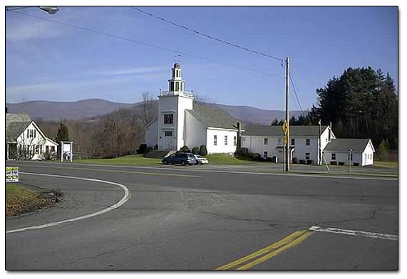 A small Hamlet With Old Church