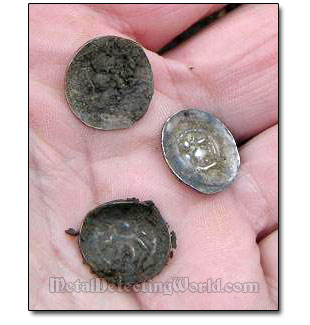 Three Silver Coins Dug Out