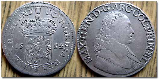 Silver 1694 1 Ducat with Overstamped Date