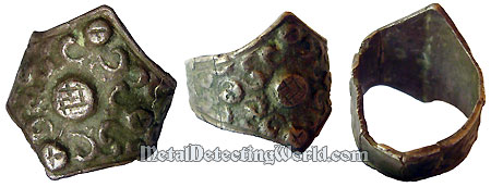 Bronze Late Medieval Ring with Lozenge Bezel