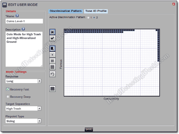 Second Discrimination Pattern in XChange 2 User Mode Editor