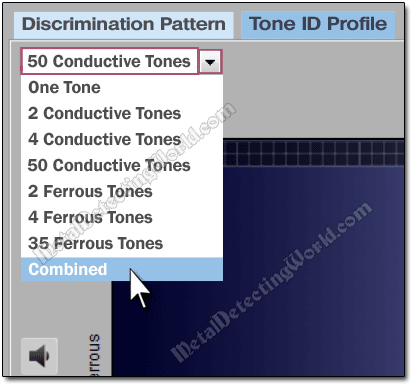 Choose COMBINED Type of Tone ID Profile from Drop-Down List in XChange 2