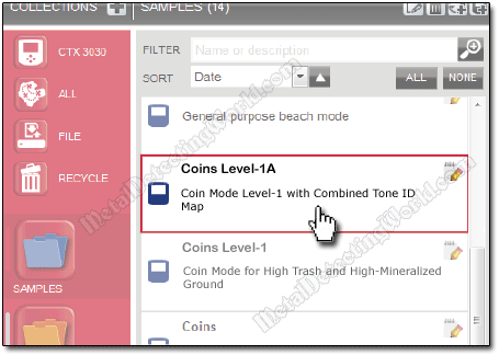 Download Modified User Mode from XChange 2 to Minelab CTX 3030 Metal Detector