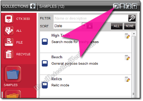 Edit A User Collection in Minelab XChange 2