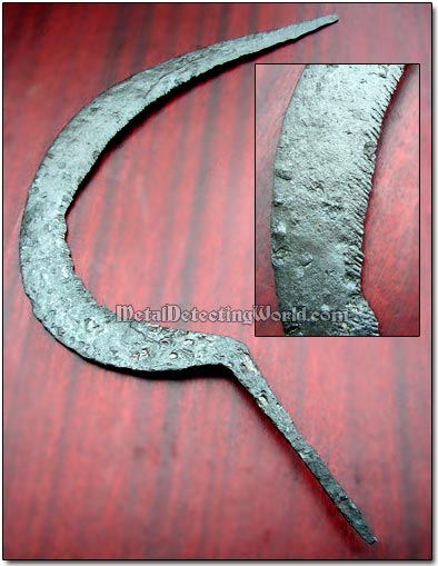 17th Century Sickle After Being Cleaned with Electrolysis