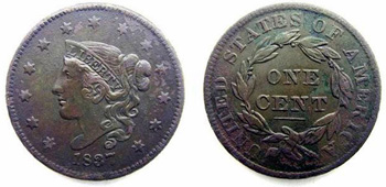 1837 Large Cent