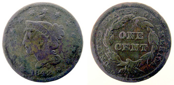 1842 Large Cent