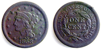 1853 Large Cent