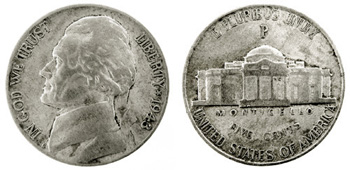 1943 War Nickel Silver