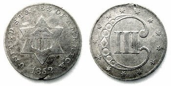 1852 3 Cents