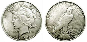 1923 Peace Dollar