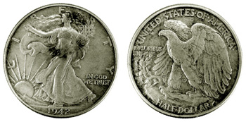 1942 Walking Liberty Half Dollar