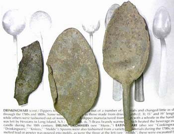 Revolutionary War Pewter Spoon Fragments