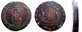 1775 10 Siberian kopeks,Catherine II