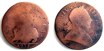 1771 1 Penny,Great Britain