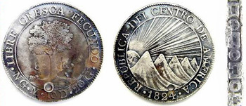 1824 8 Reals,Central American Republic