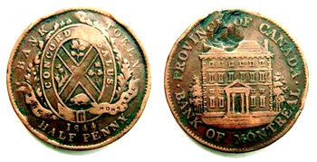 1844 Half Penny,Canada