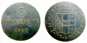 1846 3 Quattrini,Italian States