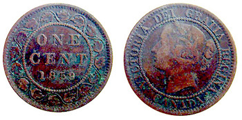 1859 1Cent,Canada