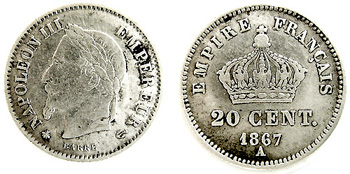 1867 20 Cents,France