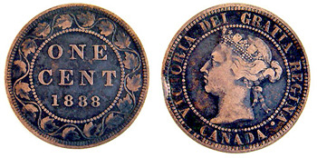 1888 1 Cent,Canada
