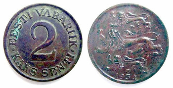 1934 2 Senti, Estonia