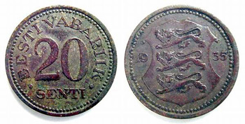 1935 20 Senti,Estonia