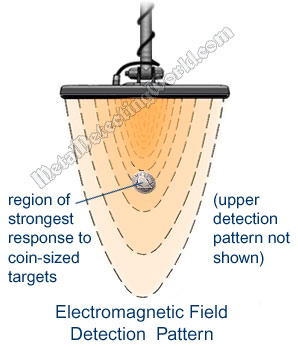 Concentric Coil's Electromagnetic Field Detection Pattern