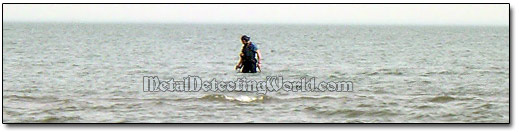 Wading in Surf with PI Metal Detector