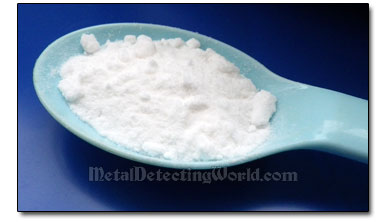 A Teaspoon of Baking Soda Per One Cup Of Water for Making Electrolyte for Galvanic Coin Cleaning