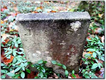 Garden Vegetation Around a Grave Stone at Abandoned Cemetery