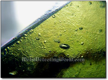 Air Bubbles Inside Bottle Glass, circa 17th Century