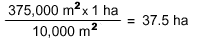 Equation for Converting Square Meters to Hectare