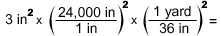 Equation for Calculating Area from Map Measurements