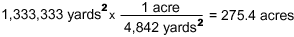 Equation for Converting Square Yards to Acres