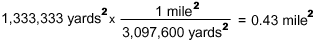 Equation for Converting Square Yards to Square Mile