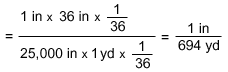 Converting Representative Fraction (RF) Scale to Lexical Scale in Yards