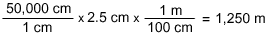 Equation for calculating ground distance in metres