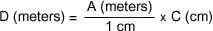 Formula for Calculating Ground Distance in Meters