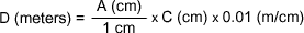 Formula for calculating ground distance in metres