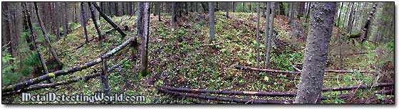  Rampart with Ditch Hidden in Wooded Area