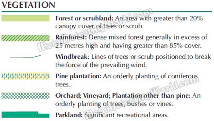 11 - Topographic Symbols and Explanations of Vegetation Features